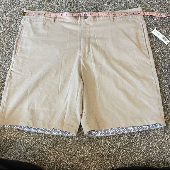 TailorByrd CONTRAST TRIM TEXTURED DOBBY
SHORTS NEW khaki Size 40 - Picture 14 of 16